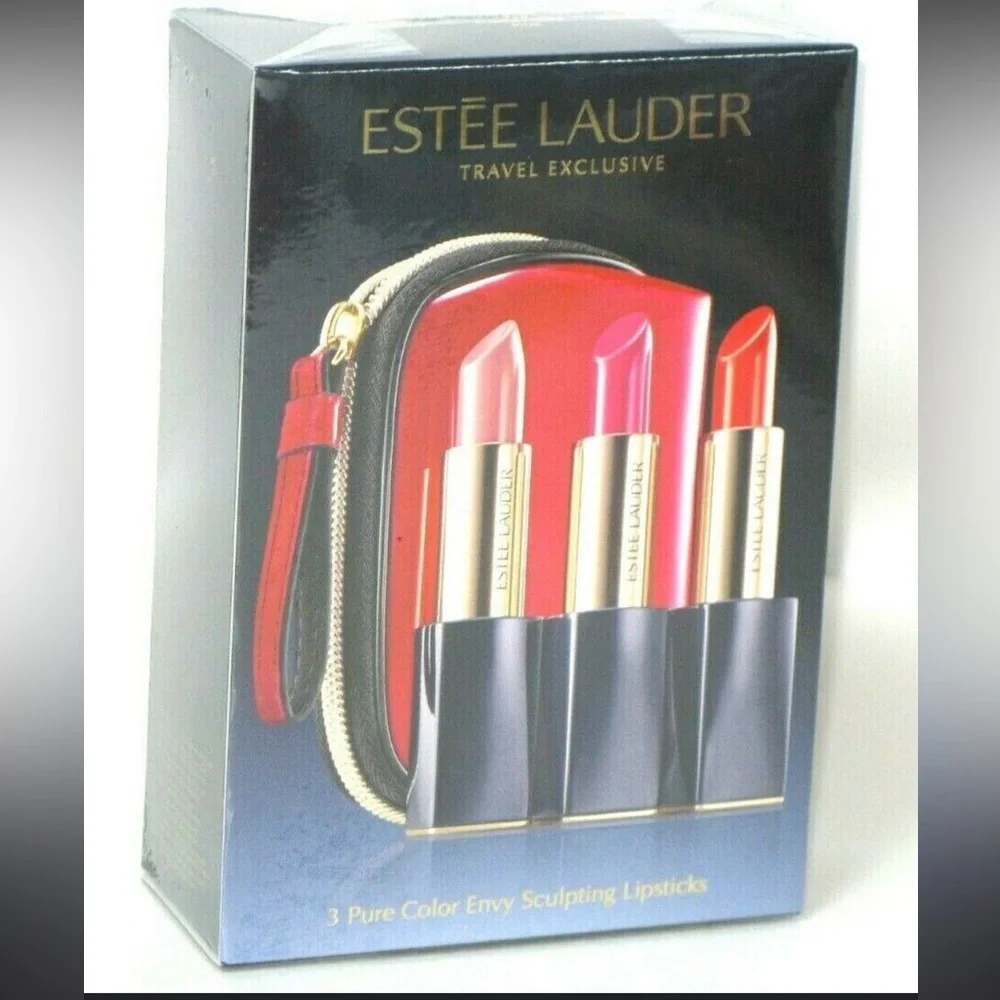 Estee Lauder Travel Exclusive 3pcs Pure Color Envy Sculpting Lipstick Set NIB